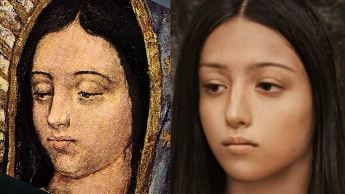 Recrean el rostro de la Virgen de Guadalupe con Inteligencia