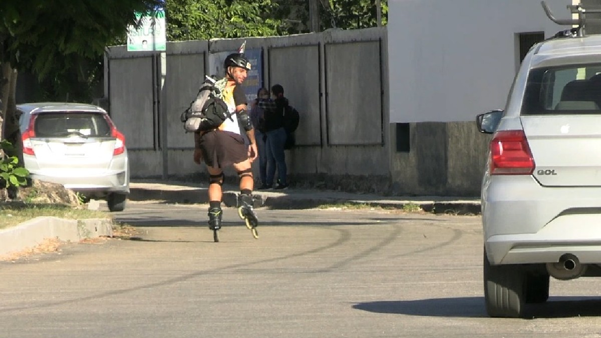 Pedro Gabaldón: mexicano busca llegar al “fin del mundo” en patines