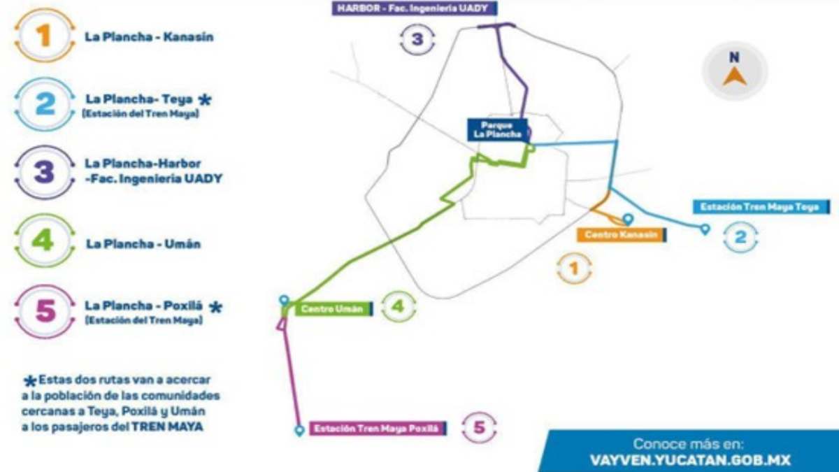 mapa Ie Tram Transporte Yucatán