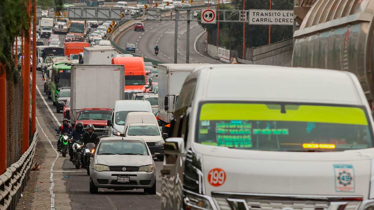 Bloquean la México-Pachuca dirección Ecatepec