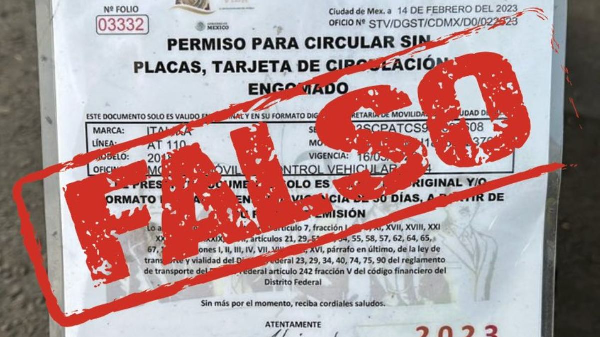 Permisos falsos para moto