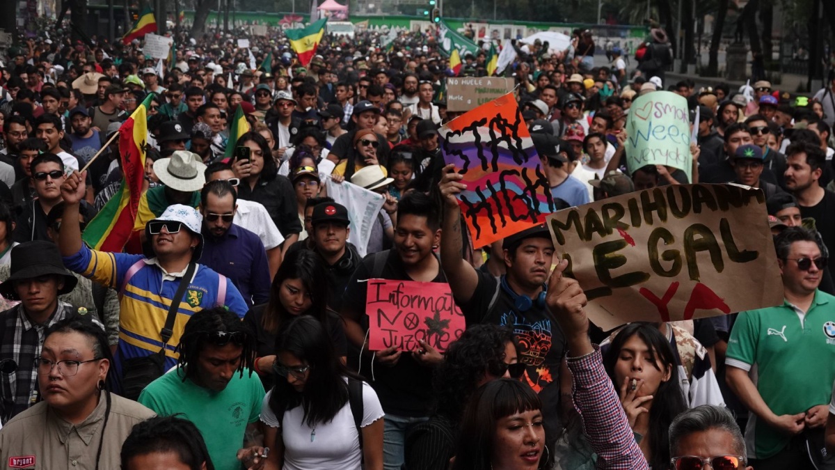 Marcha de consumidores de cannabis por el Día Internacional de Lucha por la Liberación de la Marihuana