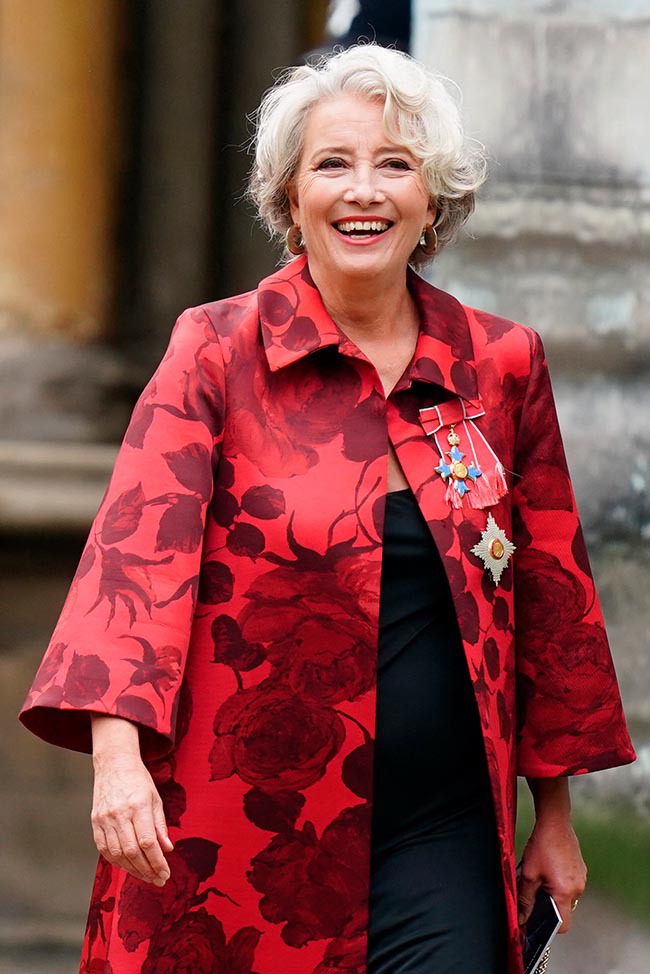 Emma Thompson en la coronación del rey Carlos III