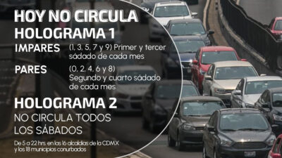 Hoy No Circula CDMX y Edomex sábado 13 de mayo de 2023