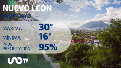 Clima en Nuevo León para el 16 de mayo de 2023