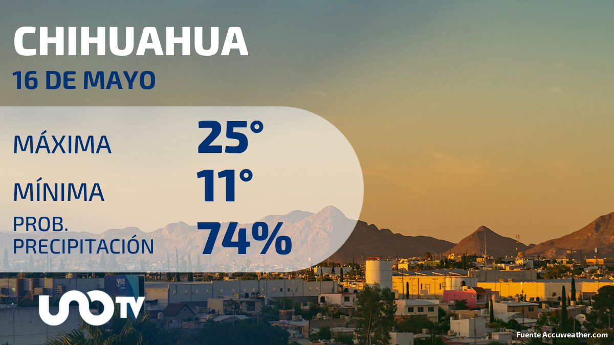 Clima en Chihuahua para el 16 de mayo de 2023 Uno TV